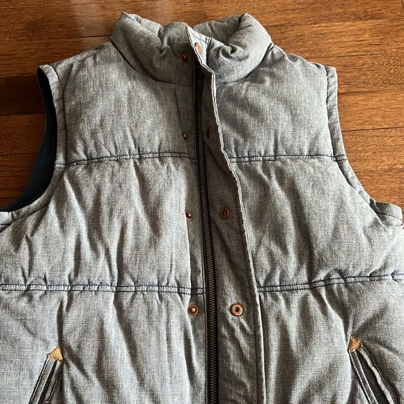Demin Blue Boys Puffer Vest - Picture 6 of 11